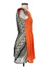 Unbranded 100% Polyester Color Block Orange Cocktail Dress Size XS (estimated) - photo 4