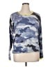 TWO by Vince Camuto 100% Cotton Camo Blue Pullover Sweater Size XL - photo 1