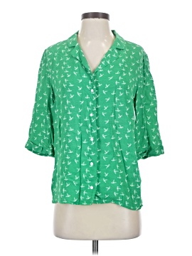 Just 3/4 Sleeve Button-Down Shirt (view 1)