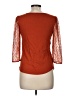 LC Lauren Conrad 100% Polyester Orange 3/4 Sleeve Blouse Size M - photo 2