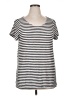 Green Envelope Stripes Gray Short Sleeve Top Size 1X - photo 1