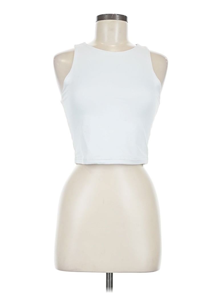 Pre-owned Reoria Tank Top White Halter Neckline Tops