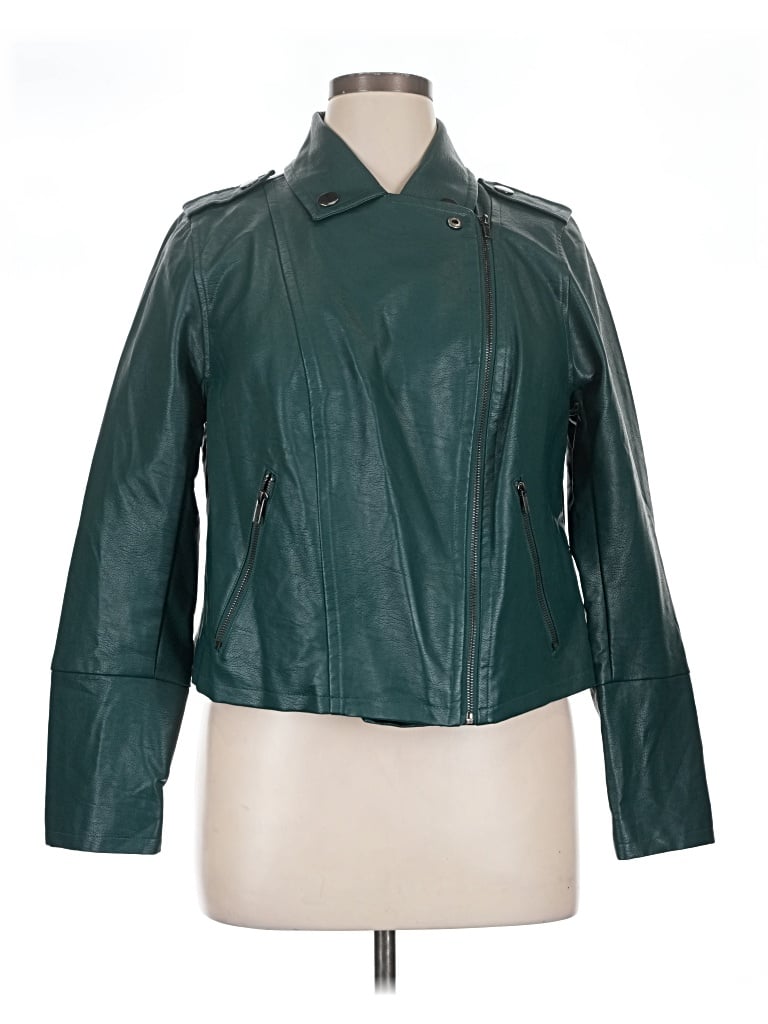 Pre-owned Eloquii Jacket In Green