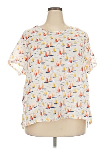 Cynthia Rowley Short Sleeve Blouse (view 1)