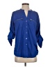 Calvin Klein Blue 3/4 Sleeve Button-Down Shirt Size S - photo 1