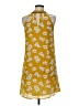 THML 100% Polyester Print Yellow Casual Dress Size M - photo 2