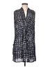 Aqua 100% Polyester Print Blue Casual Dress Size M - photo 1