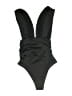 Shein Solid Black One Piece Swimsuit Size XS (tall) - photo 2