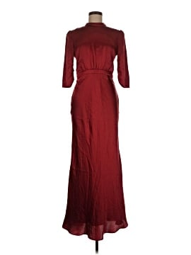 formal black dresses for wedding guest Plus Size Ruffled V-Neck A-Line Midi Wedding Guest Dress for Women main image 0