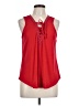 By & By Red Sleeveless Blouse Size L - photo 1