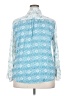 Style&Co 100% Rayon Print Teal White 3/4 Sleeve Blouse Size 2X - photo 2