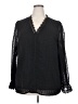 Unbranded 100% Polyester Black 3/4 Sleeve Blouse Size 2X - photo 1