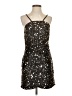 Trendyol 100% Polyester Stars Black Gold Cocktail Dress Size 36 waist - photo 1