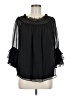 CeCe 100% Polyester Black 3/4 Sleeve Blouse Size M - photo 1