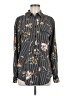 Madison 100% Polyester Print Gray Long Sleeve Blouse Size M - photo 1