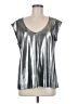 Calypso St. Barth Metallic Silver Short Sleeve Top Size Med (1) - photo 1