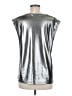 Calypso St. Barth Metallic Silver Short Sleeve Top Size Med (1) - photo 2