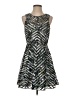 Parker 100% Polyester Chevron-herringbone Silver Cocktail Dress Size XS - photo 1