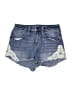 Mossimo Paisley Blue Denim Shorts Size 4 - photo 1