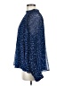 Halogen 100% Polyester Blue Long Sleeve Blouse Size M - photo 5
