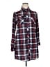 Passport 100% Polyester Plaid Red Long Sleeve Blouse Size XL - photo 1