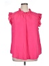 Shein Curve Pink Short Sleeve Blouse Size 16 Plus (2) - photo 1