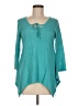 Como Vintage Teal 3/4 Sleeve Top Size M - photo 1