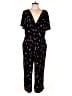 Kaileigh Floral Black Jumpsuit Size 1X - photo 1