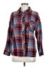 Unbranded 100% Cotton Plaid Blue Long Sleeve Button-Down Shirt Size M - photo 1