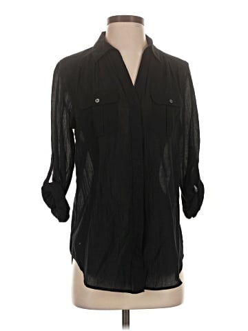 Lord & Taylor 3/4 Sleeve Button-Down Shirt (view 1)