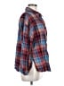 Unbranded 100% Cotton Plaid Blue Long Sleeve Button-Down Shirt Size M - photo 4