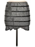CHERYL CREATION Stripes Gray Silver Casual Skirt One size - photo 2