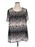 Daniel Rainn 100% Polyester Black Short Sleeve Blouse Size 1X - photo 1