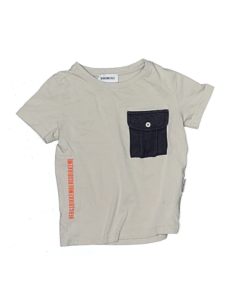 Pre-owned Bikkembergs Kids' Short Sleeve T-shirt In Tan