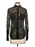 J.Crew Collection Animal Print Black Long Sleeve Blouse Size 0 - photo 1