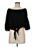 Elan 100% Rayon Black 3/4 Sleeve Blouse Size M - photo 1