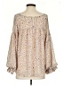 Karlie 100% Polyester Tan 3/4 Sleeve Blouse Size S - photo 2