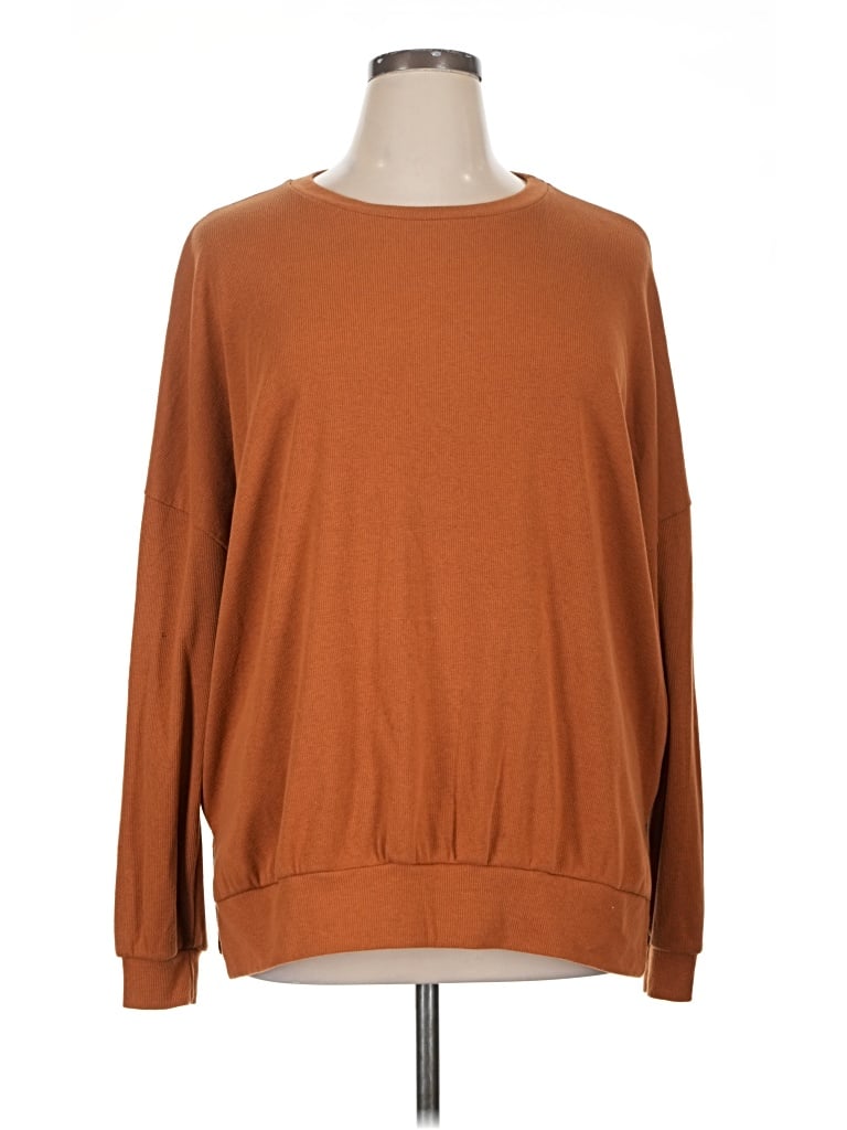 Pre-owned Assorted Brands Long Sleeve T-shirt In Brown
