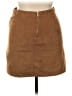 New Look 100% Polyester Solid Brown Casual Skirt Size 14 - photo 2