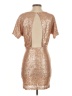 Ark & Co. 100% Polyester Metallic Gold Cocktail Dress Size S - photo 2