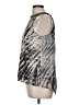 Jennifer Lopez 100% Polyester Silver Sleeveless Blouse Size M - photo 5