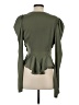 Missguided 100% Polyester Green 3/4 Sleeve Blouse Size 8 - photo 2