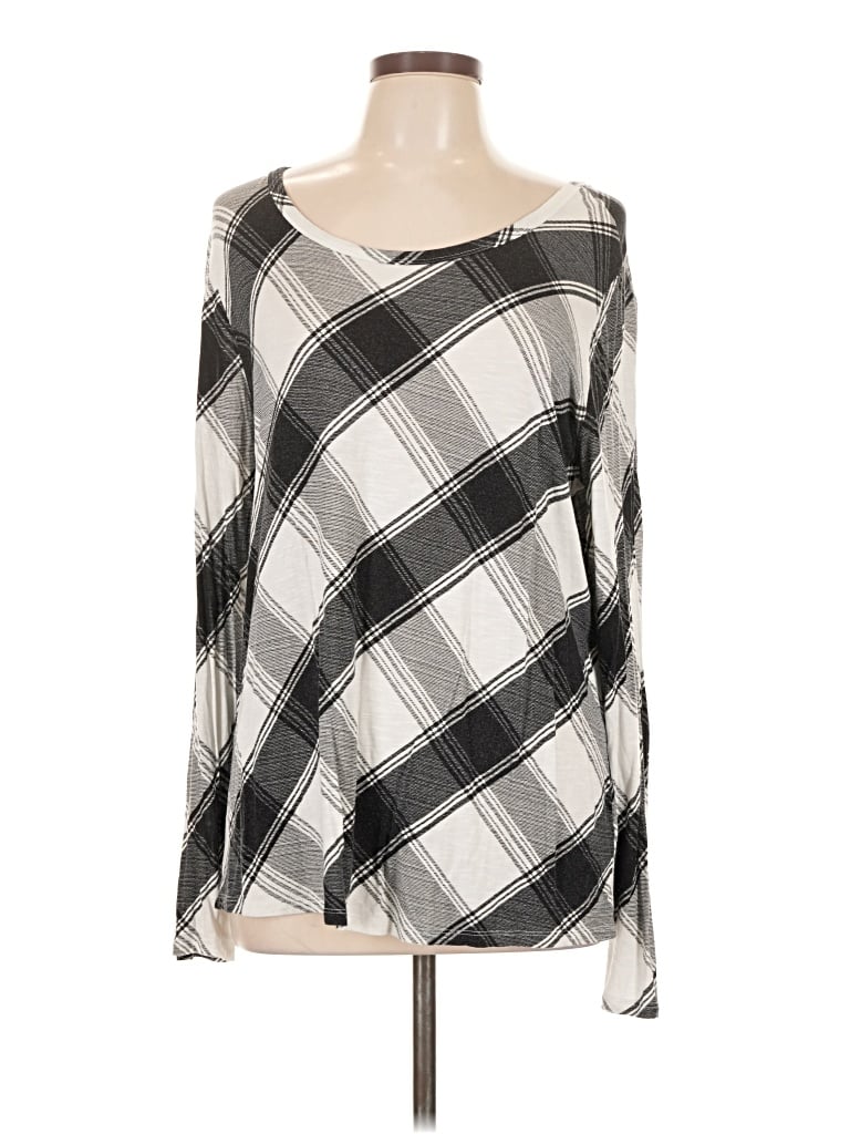 Pre-owned Maurices Long Sleeve Blouse In Silver