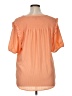 Tommy Hilfiger 100% Polyester Orange Short Sleeve Blouse Size XL - photo 2