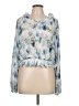 H&M 100% Polyester Solid Blue Green Long Sleeve Blouse Size L - photo 1