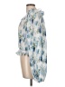 H&M 100% Polyester Solid Blue Green Long Sleeve Blouse Size L - photo 5