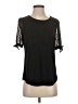 Adrianna Papell Black Short Sleeve Top Size XS - photo 1