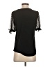 Adrianna Papell Black Short Sleeve Top Size XS - photo 2