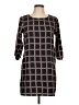 Kanvas 100% Polyester Plaid Black Casual Dress Size L - photo 1
