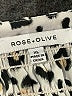 Rose + Olive 100% Polyester Animal Print Ivory 3/4 Sleeve Blouse Size XL - photo 7